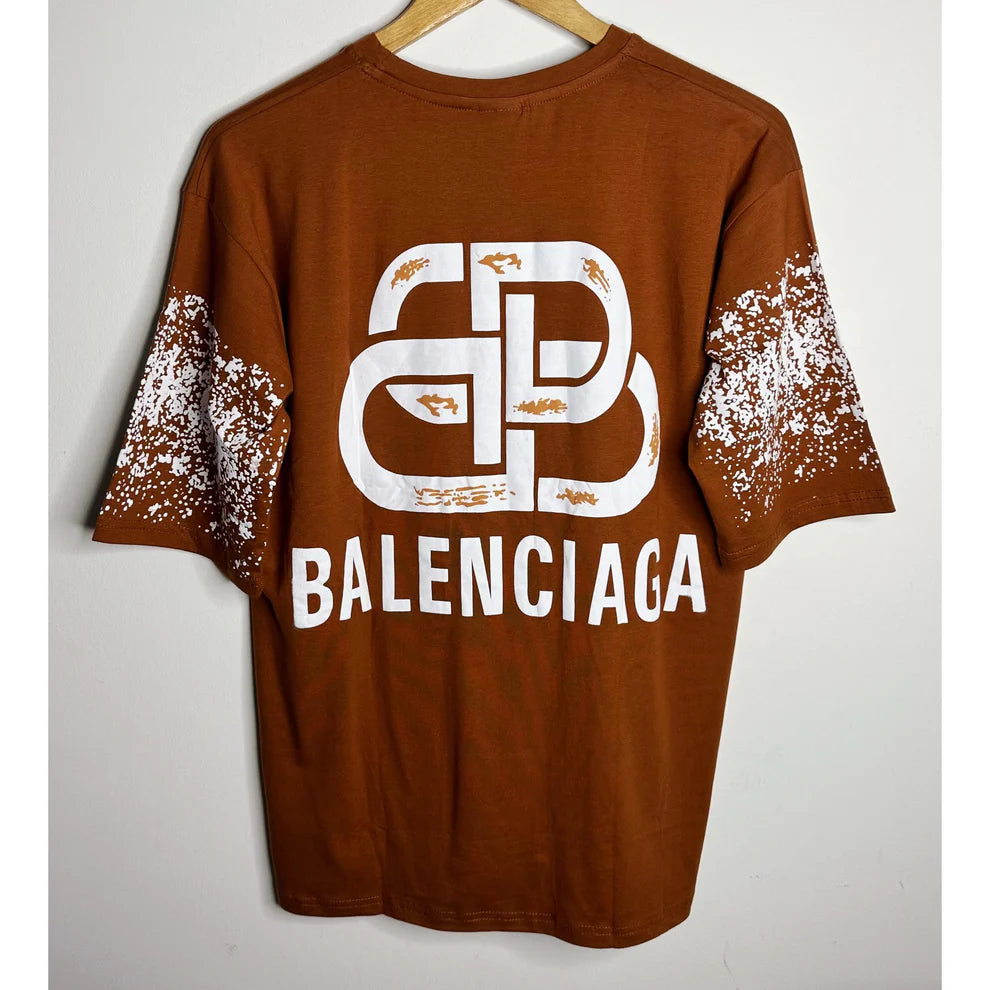 Balenciaga Designer Tee with Iconic Logo & Artistic Sleeve Detail