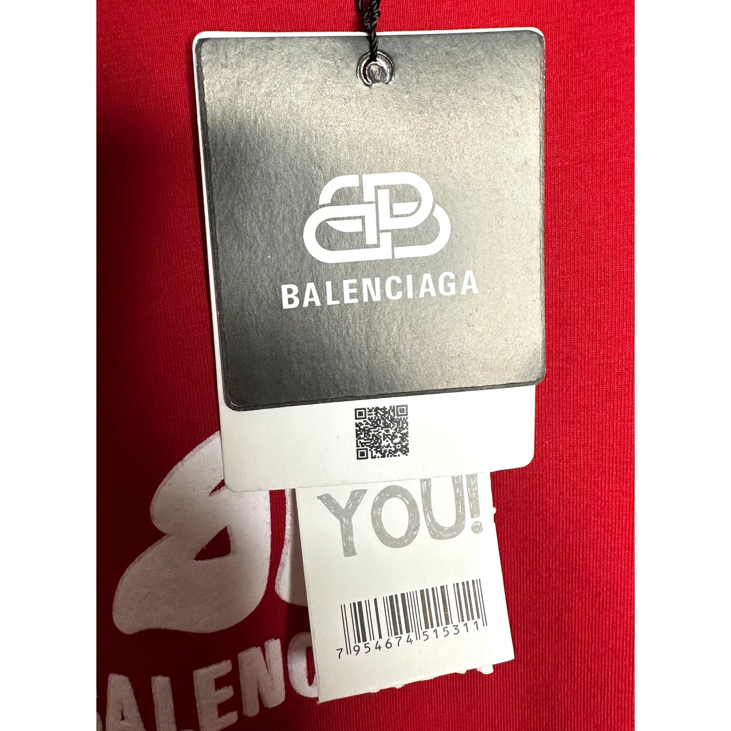 BALENCIAGA MEN’S PREMIUM COTTON T-SHIRT – RED MULTICOLOR PRINT | OVERSIZED STREETWEAR STYLE | CASUAL & LUXURY FASHION TEE