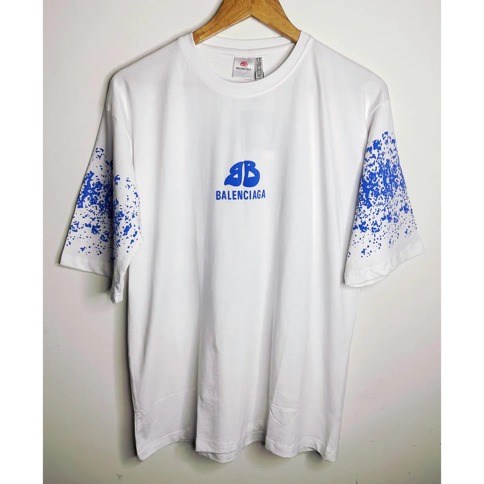 Balenciaga Designer Tee with Iconic Logo & Artistic Sleeve Detail
