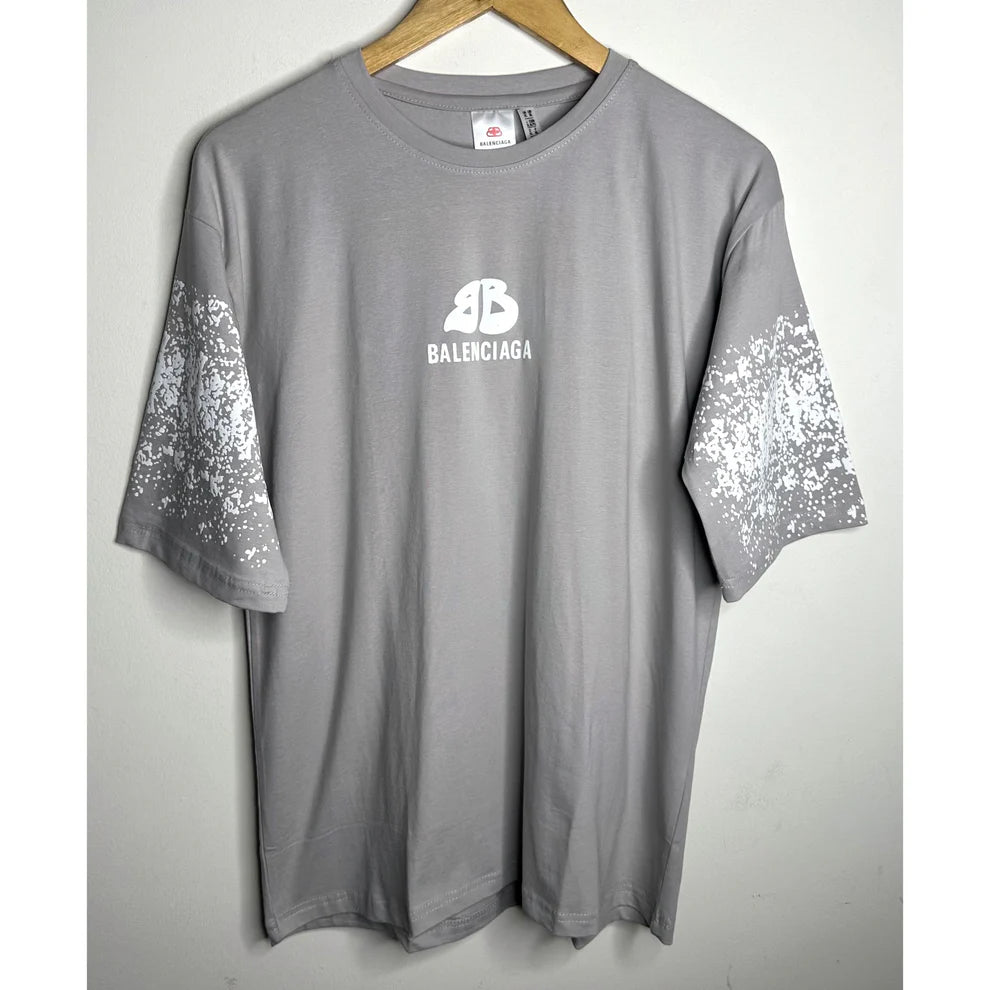 Balenciaga Designer Tee with Iconic Logo & Artistic Sleeve Detail