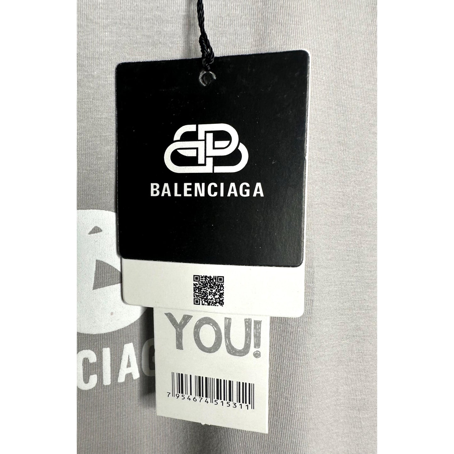 BALENCIAGA MEN’S PREMIUM COTTON T-SHIRT – GREY MULTICOLOR PRINT | OVERSIZED STREETWEAR STYLE | CASUAL & LUXURY FASHION TEE