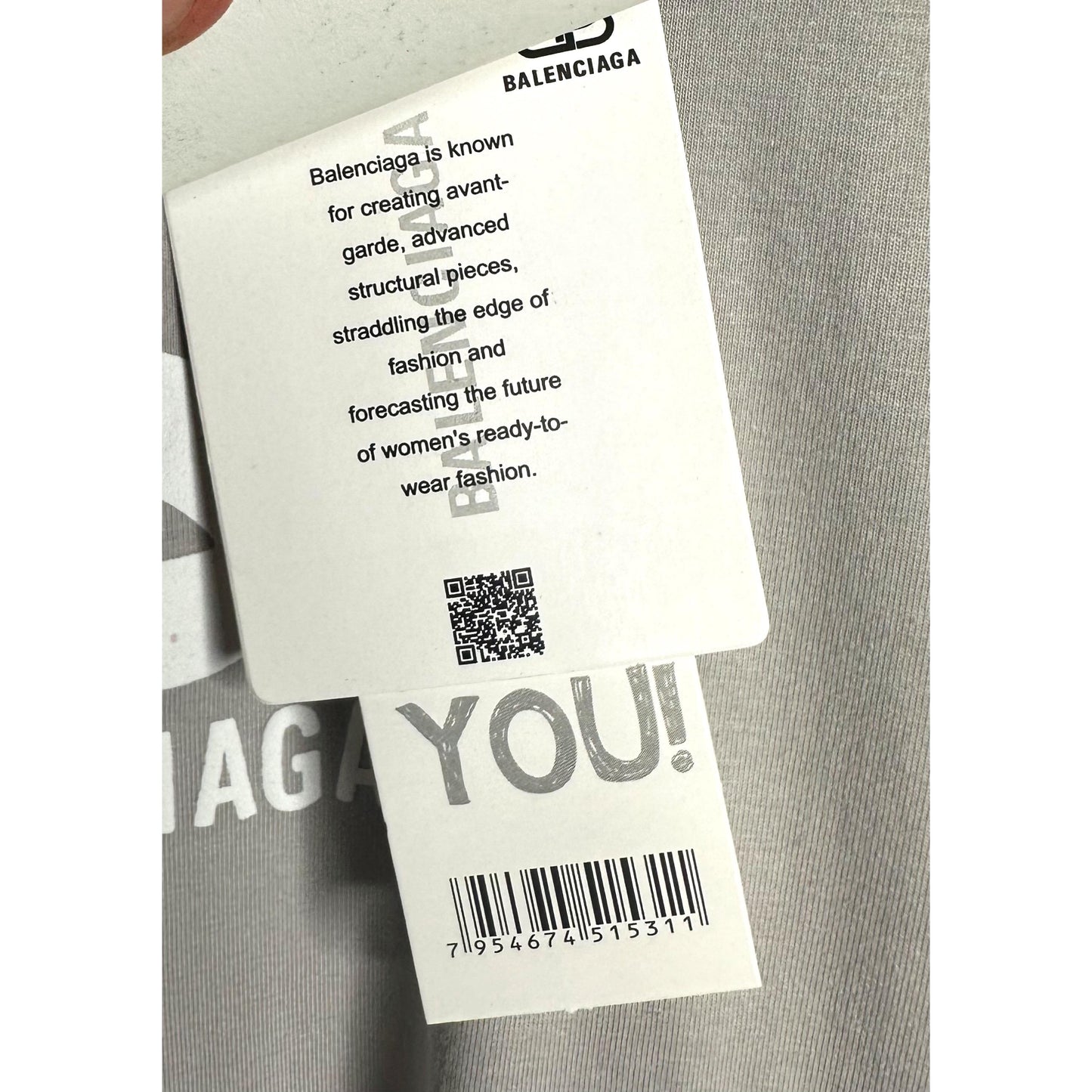 BALENCIAGA MEN’S PREMIUM COTTON T-SHIRT – GREY MULTICOLOR PRINT | OVERSIZED STREETWEAR STYLE | CASUAL & LUXURY FASHION TEE