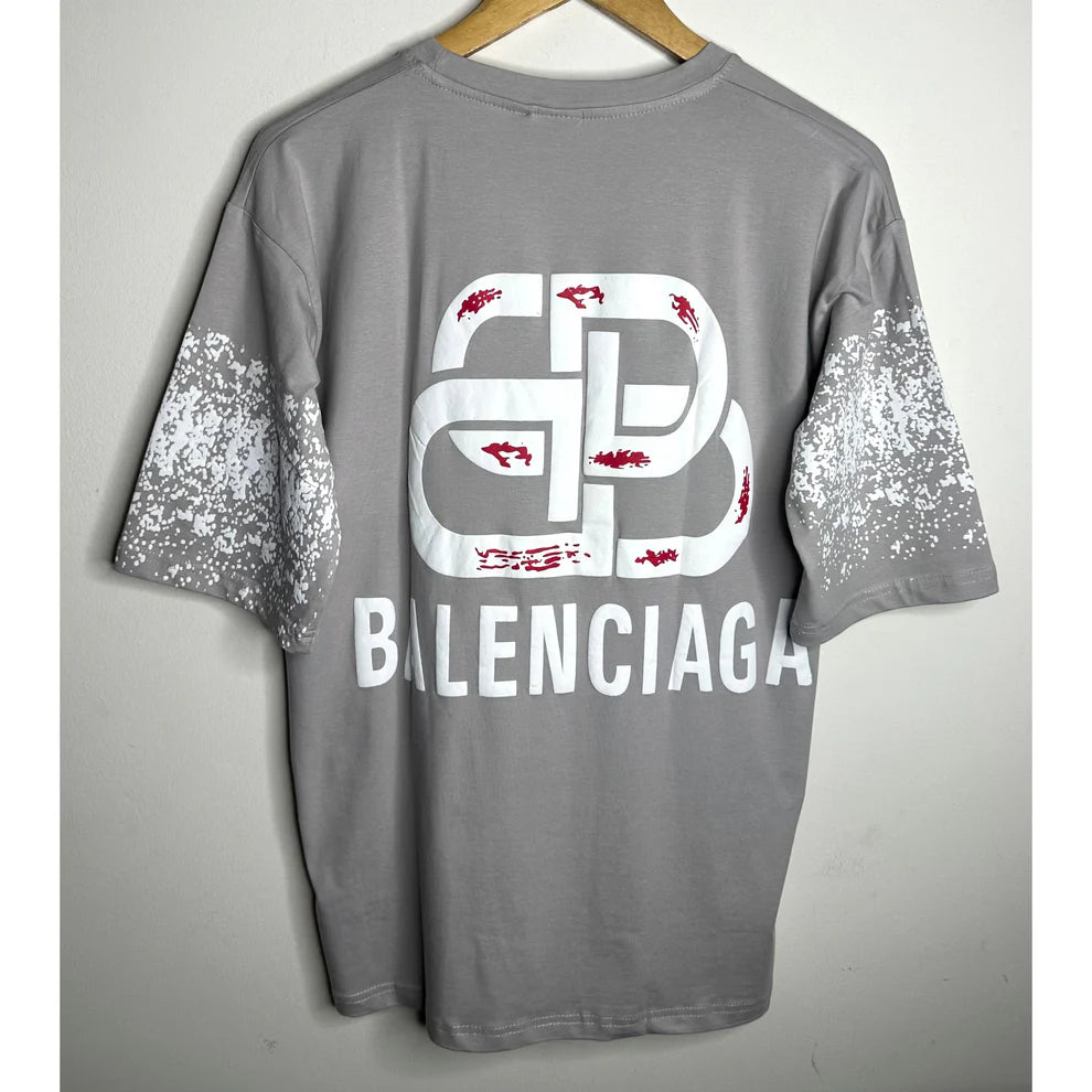 Balenciaga Designer Tee with Iconic Logo & Artistic Sleeve Detail