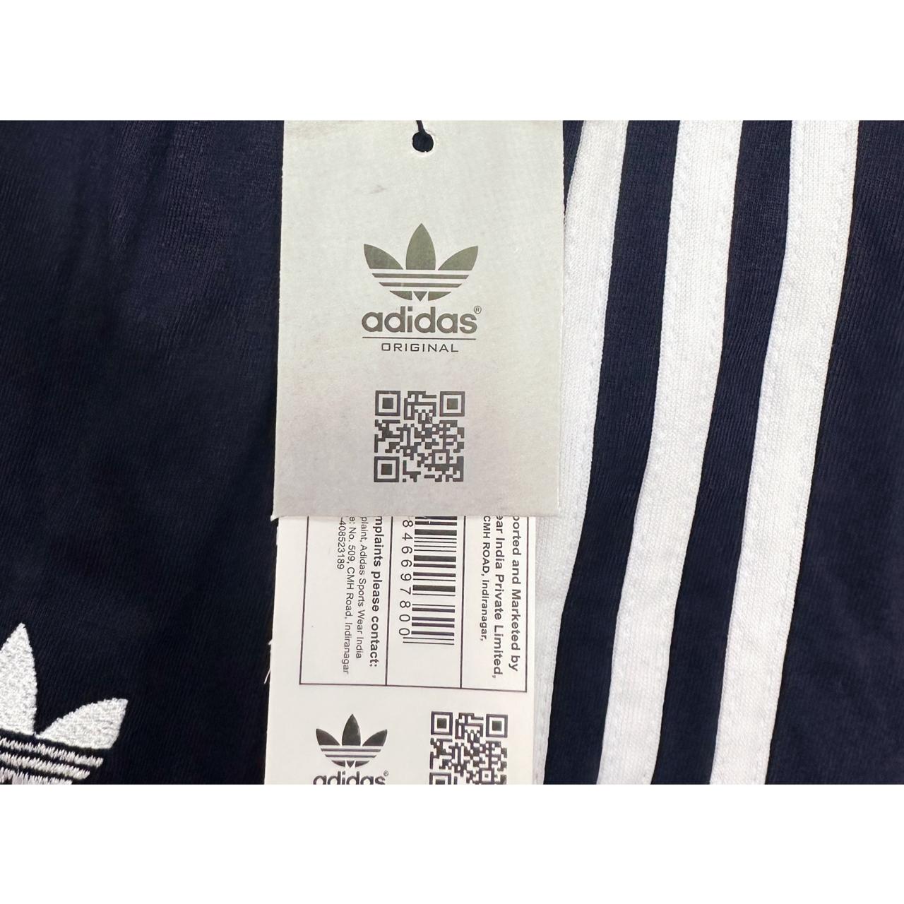 Adidas Originals Cotton Slim-Fit Navy blue Track Pants – Iconic 3 Stripes Design