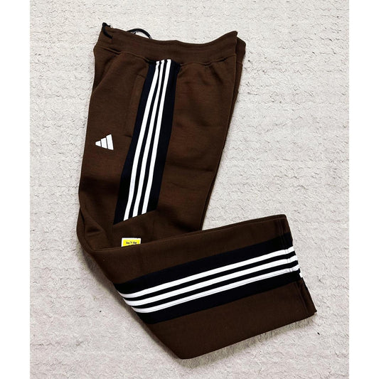 Adidas Heavy GSM Track Pants – Elite Quality |  Brown | Iconic 3-Stripes