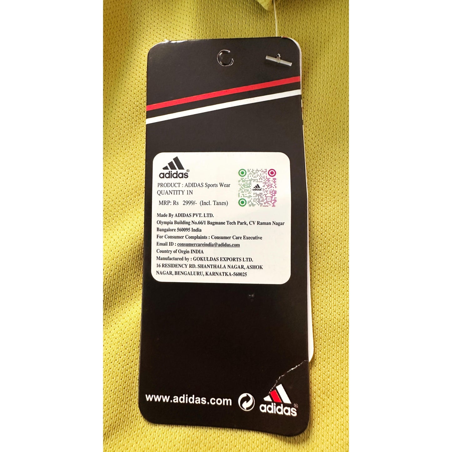 ADIDAS Signature brush gold Performance Tee with Contrast Dual-Stripe Shoulders | Ultra-Breathable Flex Fabric | Premium Activewear Edition