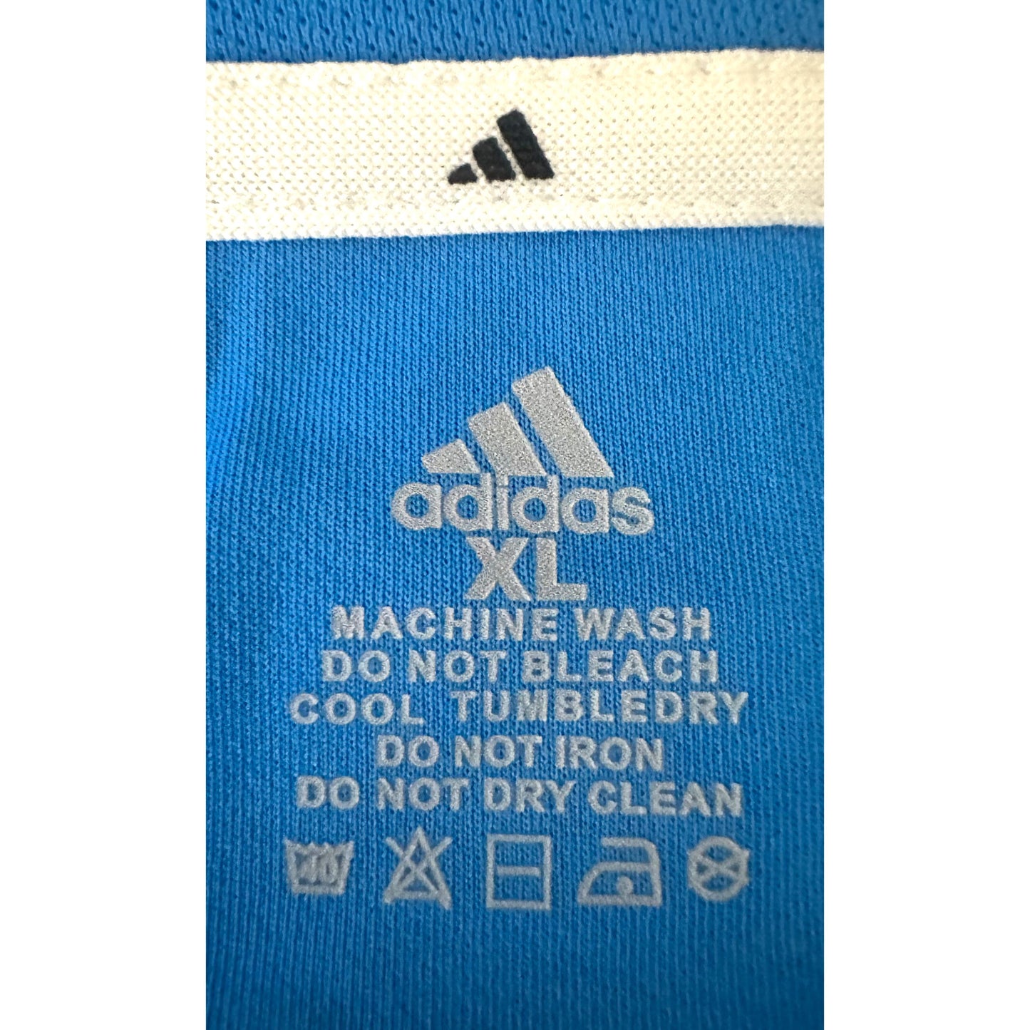 Adidas Signature Blue Elite Performance Tee with Dual Black Shoulder Stripes | Premium Activewear Edition