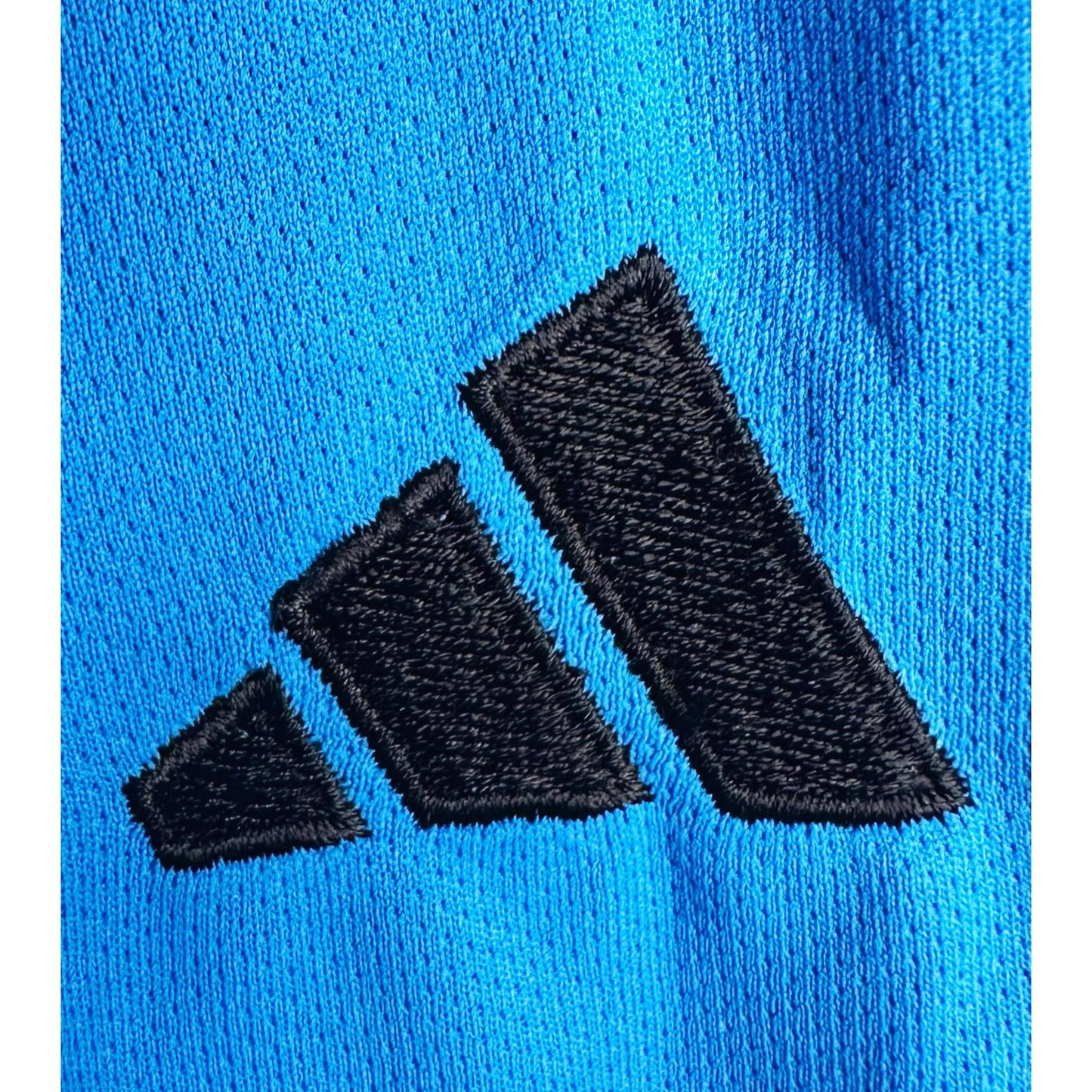 Adidas Signature Blue Elite Performance Tee with Dual Black Shoulder Stripes | Premium Activewear Edition