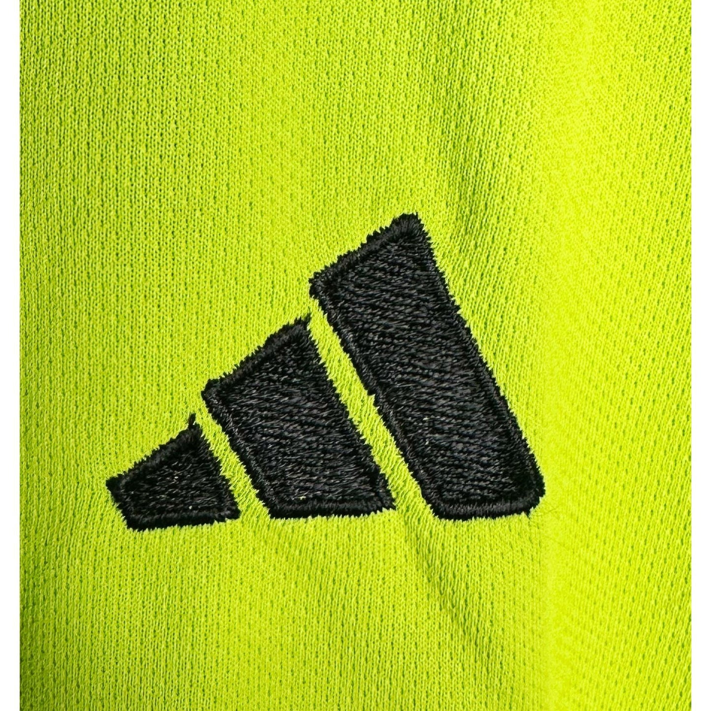 Adidas Signature Lime Green Elite Performance Tee with Dual Black Shoulder Stripes | Premium Activewear Edition