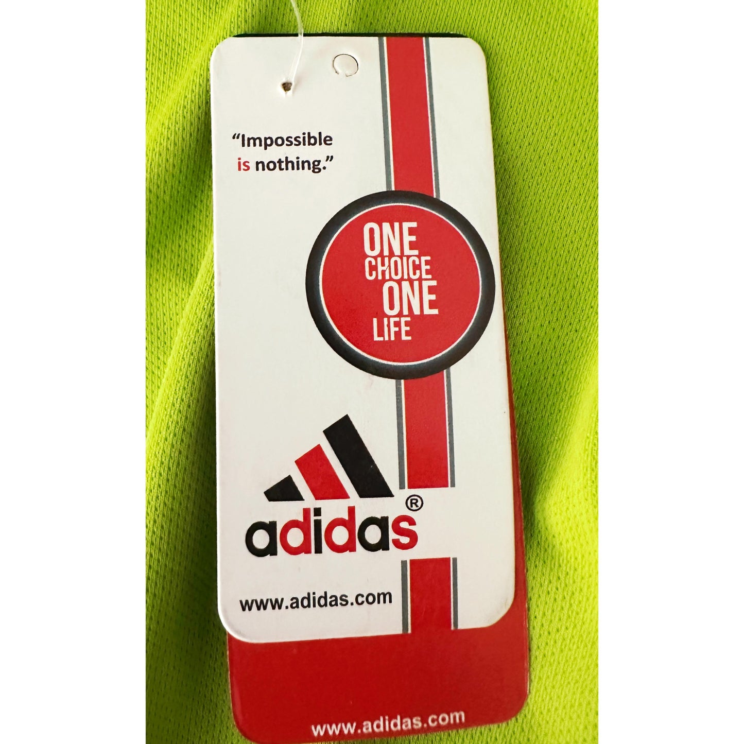 Adidas Signature Lime Green Elite Performance Tee with Dual Black Shoulder Stripes | Premium Activewear Edition