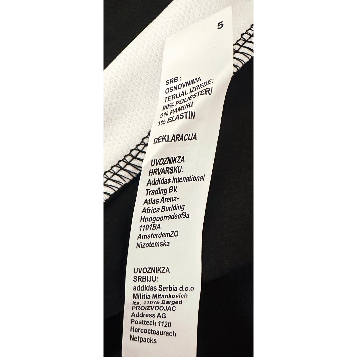 Adidas Signature Black Elite Performance Tee with Dual White Shoulder Stripes | Premium Activewear Edition
