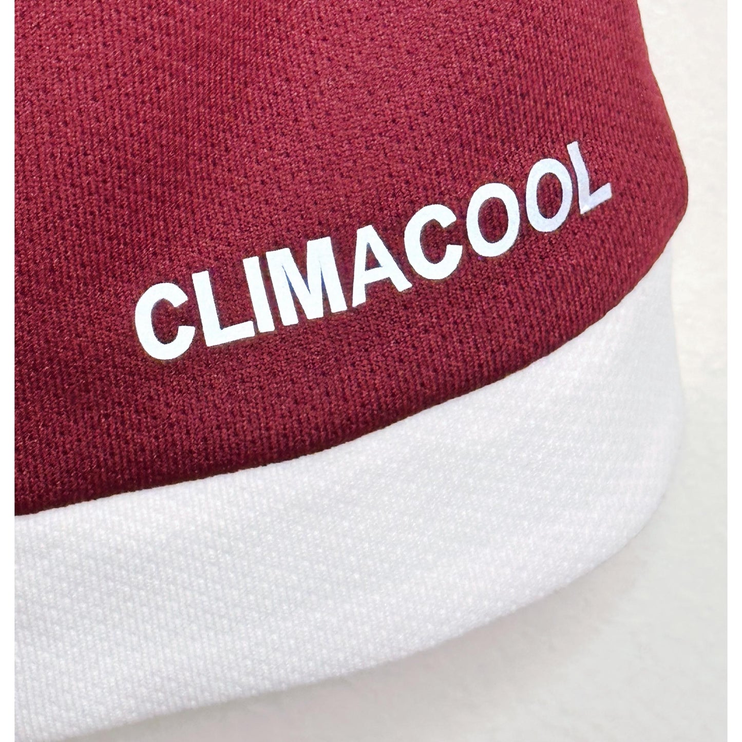 ADIDAS PREMIUM MAROON ATHLETIC TEE – ELITE PERFORMANCE EDITION WITH SIGNATURE WHITE TRIM DETAILING