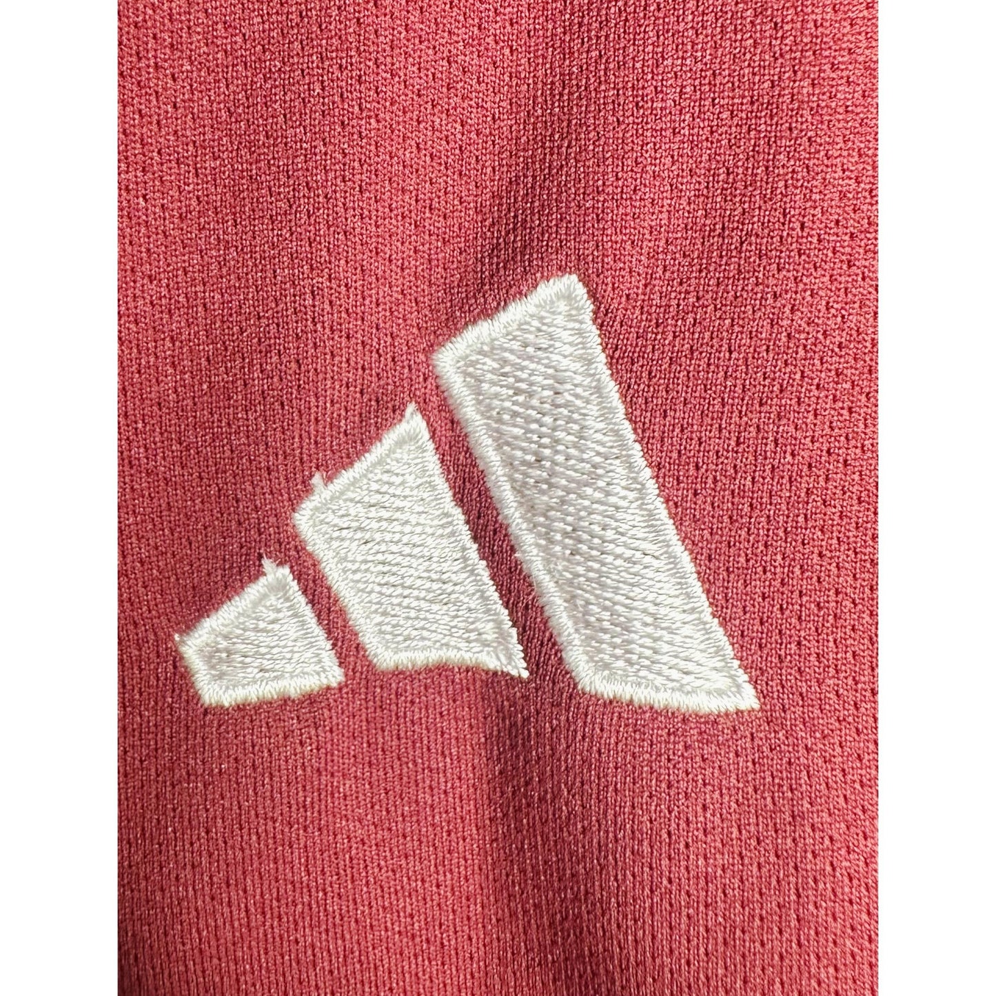 ADIDAS PREMIUM MAROON ATHLETIC TEE – ELITE PERFORMANCE EDITION WITH SIGNATURE WHITE TRIM DETAILING
