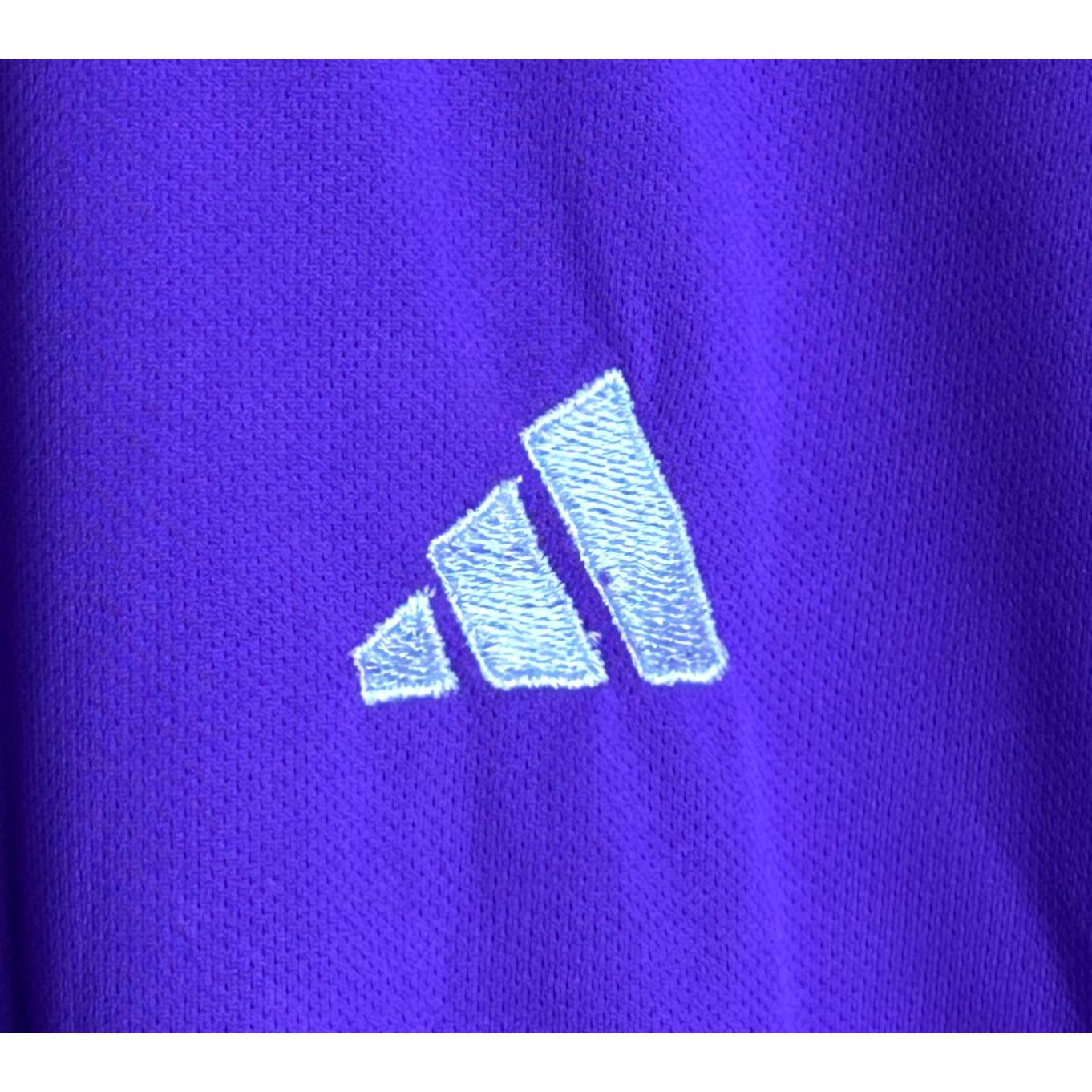 ADIDAS PREMIUM PURPLE PERFORMANCE TEE – ELITE SPORT EDITION WITH WHITE SIGNATURE STRIPED DETAILING