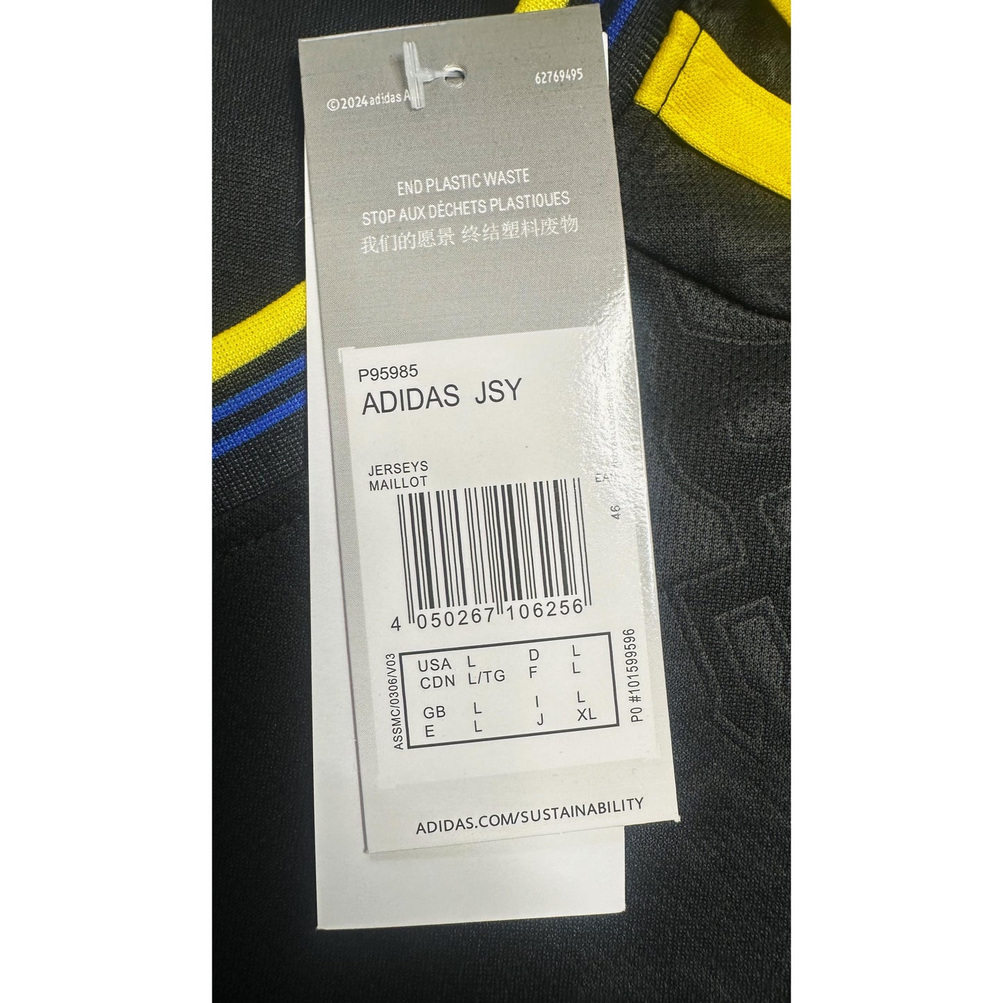 ADIDAS MANCHESTER CITY 26/26 FOOTBALL JERSEY KIT | BLACK & YELLOW