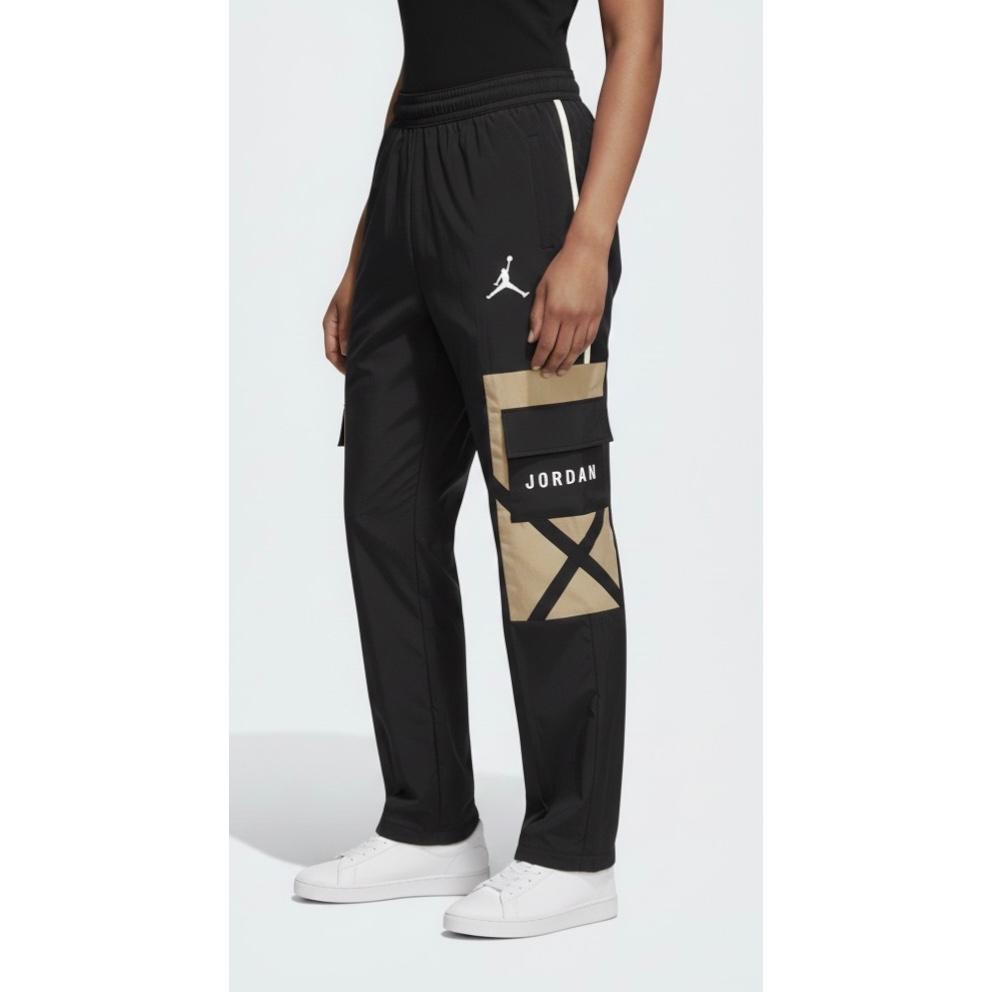 Men’s Jordan Cargo Track Pants – Beige & Black Panel Design