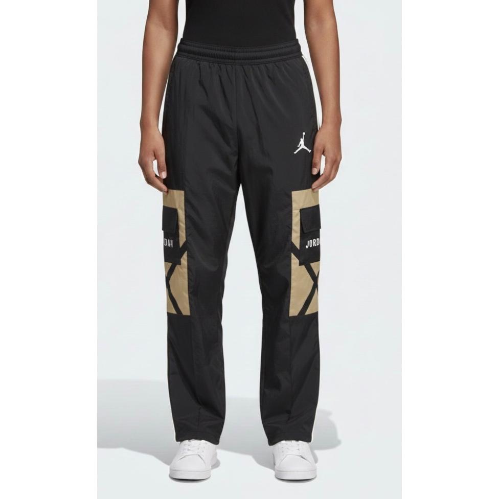 Men’s Jordan Cargo Track Pants – Beige & Black Panel Design