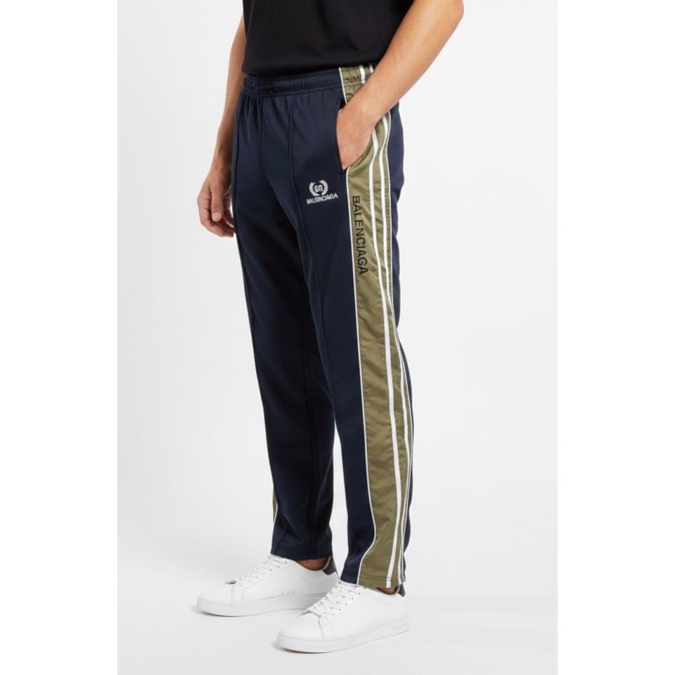 Men’s Balenciaga Track Pant – Contrast Stripe Design