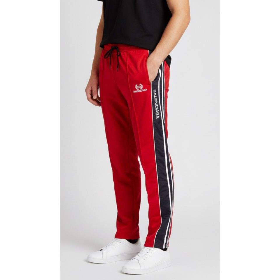 Men’s Balenciaga Track Pant – Contrast Stripe Design