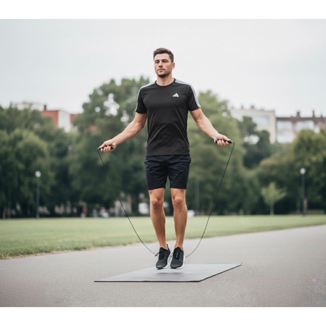 Adidas Signature Black Elite Performance Tee with Dual White Shoulder Stripes | Premium Activewear Edition