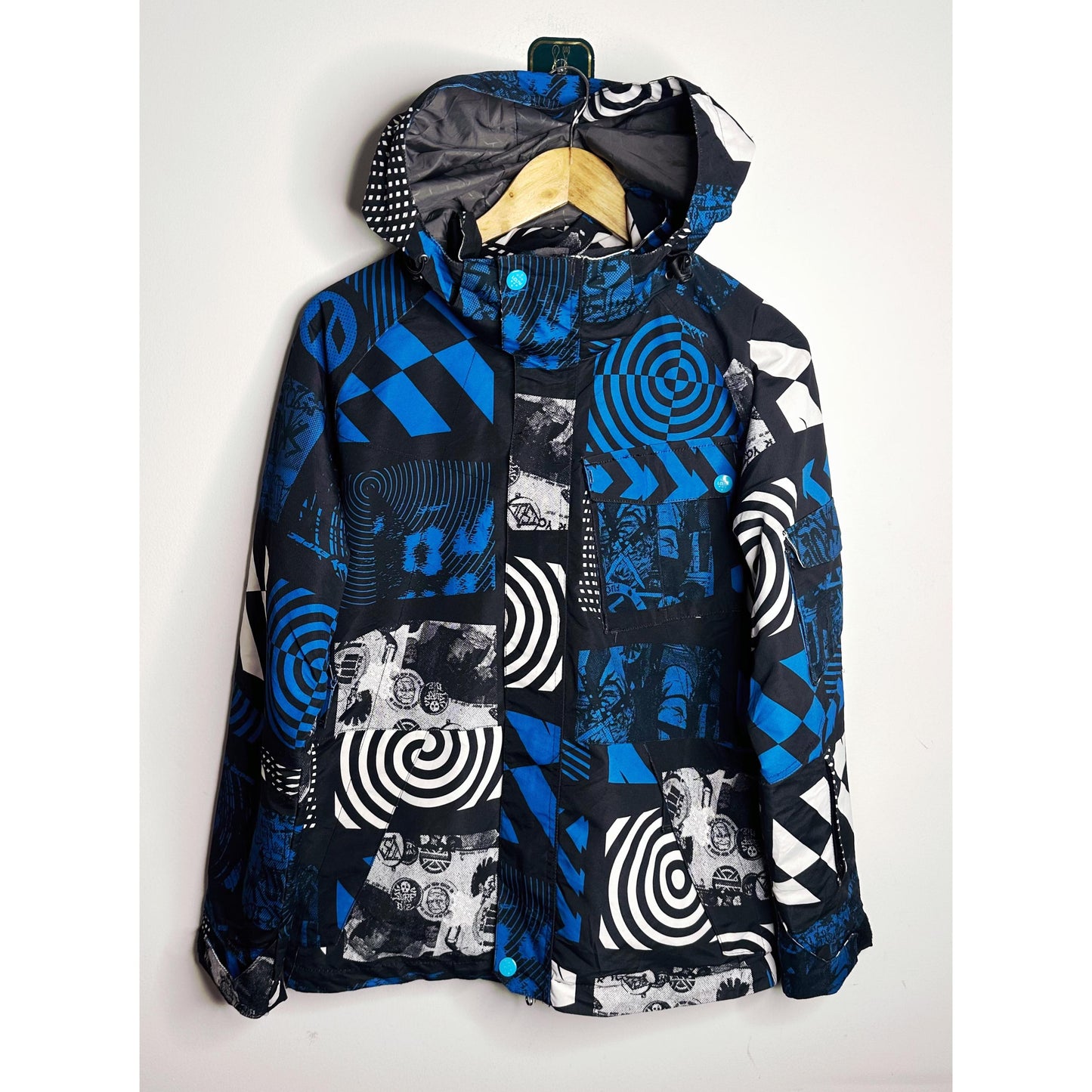 LACIELO XS Snowboard Pro Jacket | Premium Thermal Shell | Abstract Blue–Black Graphic Edition