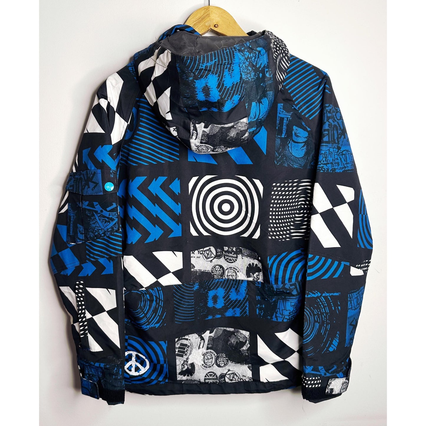 LACIELO XS Snowboard Pro Jacket | Premium Thermal Shell | Abstract Blue–Black Graphic Edition