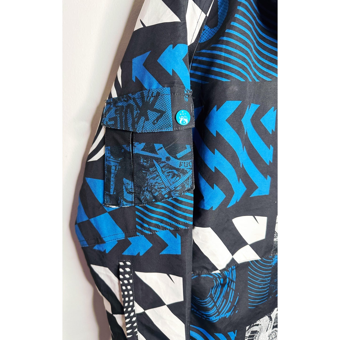 LACIELO XS Snowboard Pro Jacket | Premium Thermal Shell | Abstract Blue–Black Graphic Edition