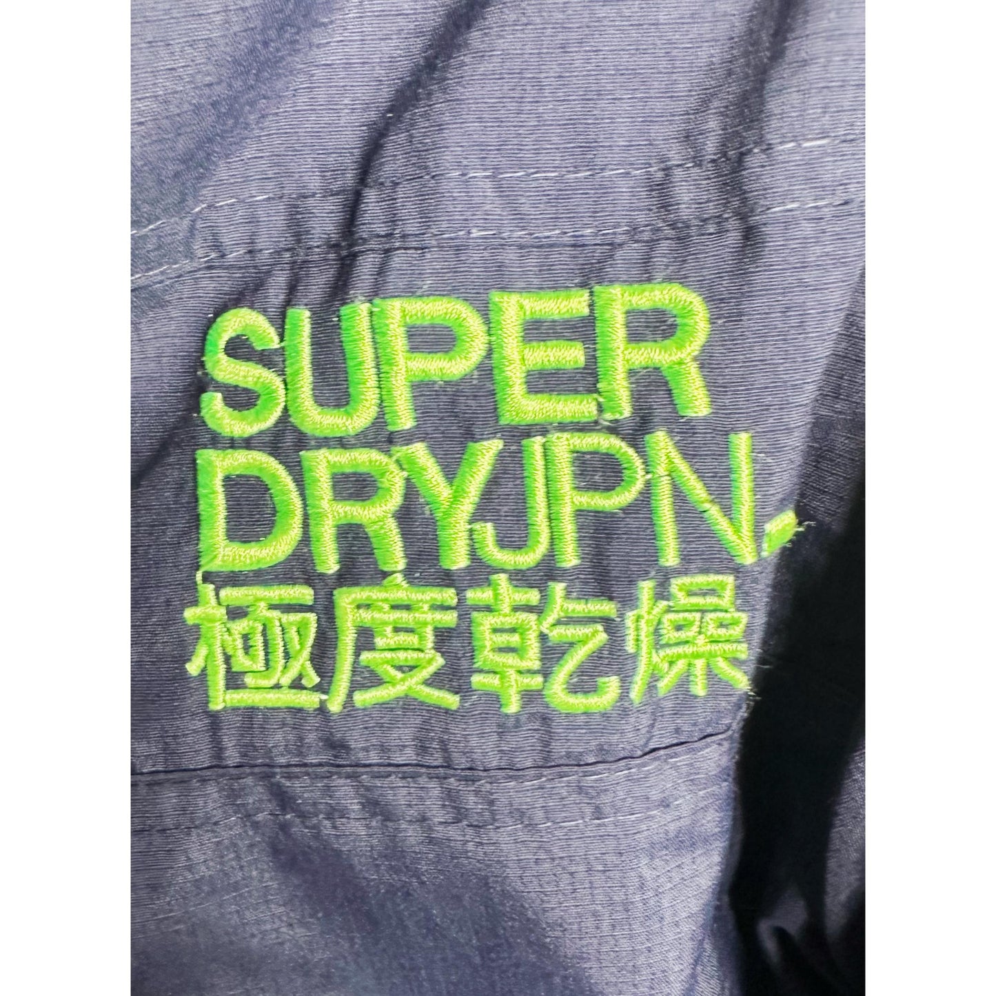 Superdry Professional Windcheater Jacket | Premium StormShield Outerwear | Navy–Neon Green Edition