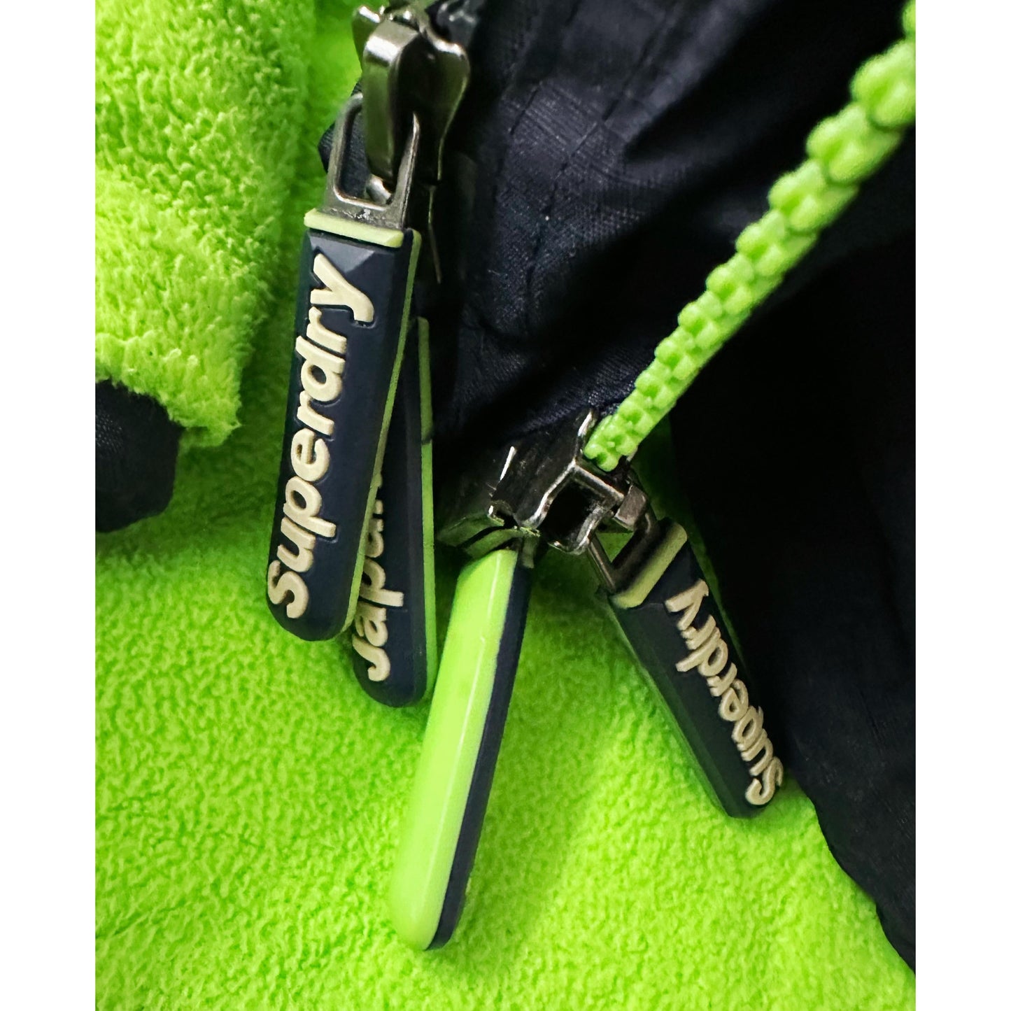 Superdry Professional Windcheater Jacket | Premium StormShield Outerwear | Navy–Neon Green Edition