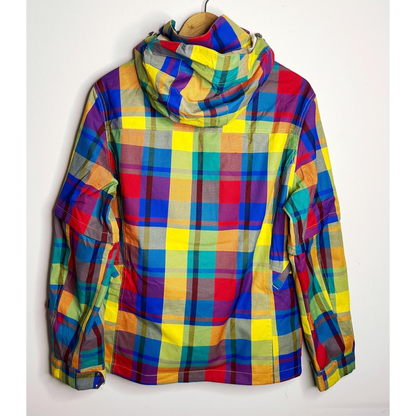 UN-LIMITED G LUXURY VIBRANT PLAID SNOWBOARD SKI JACKET MEDIUM MENS