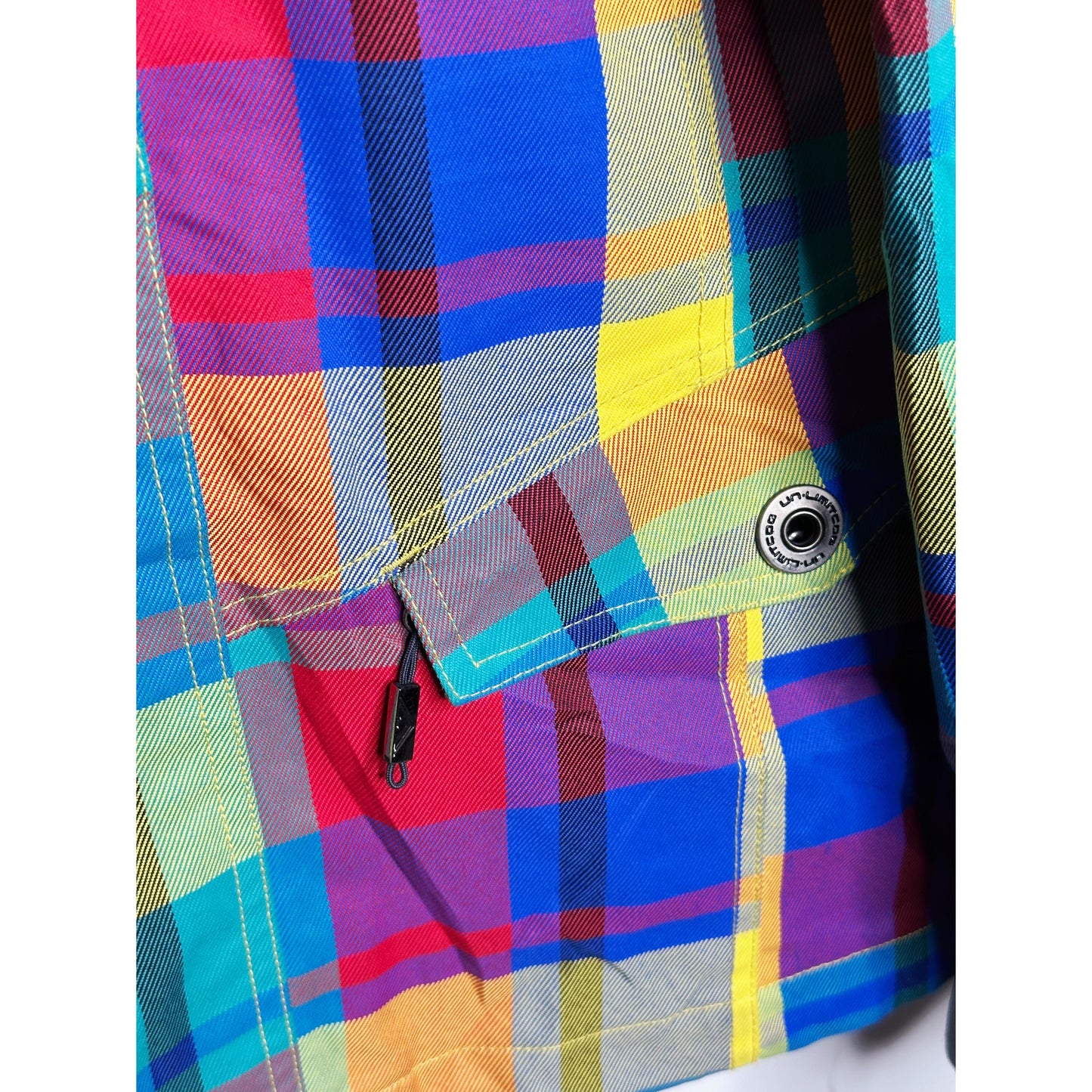 UN-LIMITED G LUXURY VIBRANT PLAID SNOWBOARD SKI JACKET MEDIUM MENS