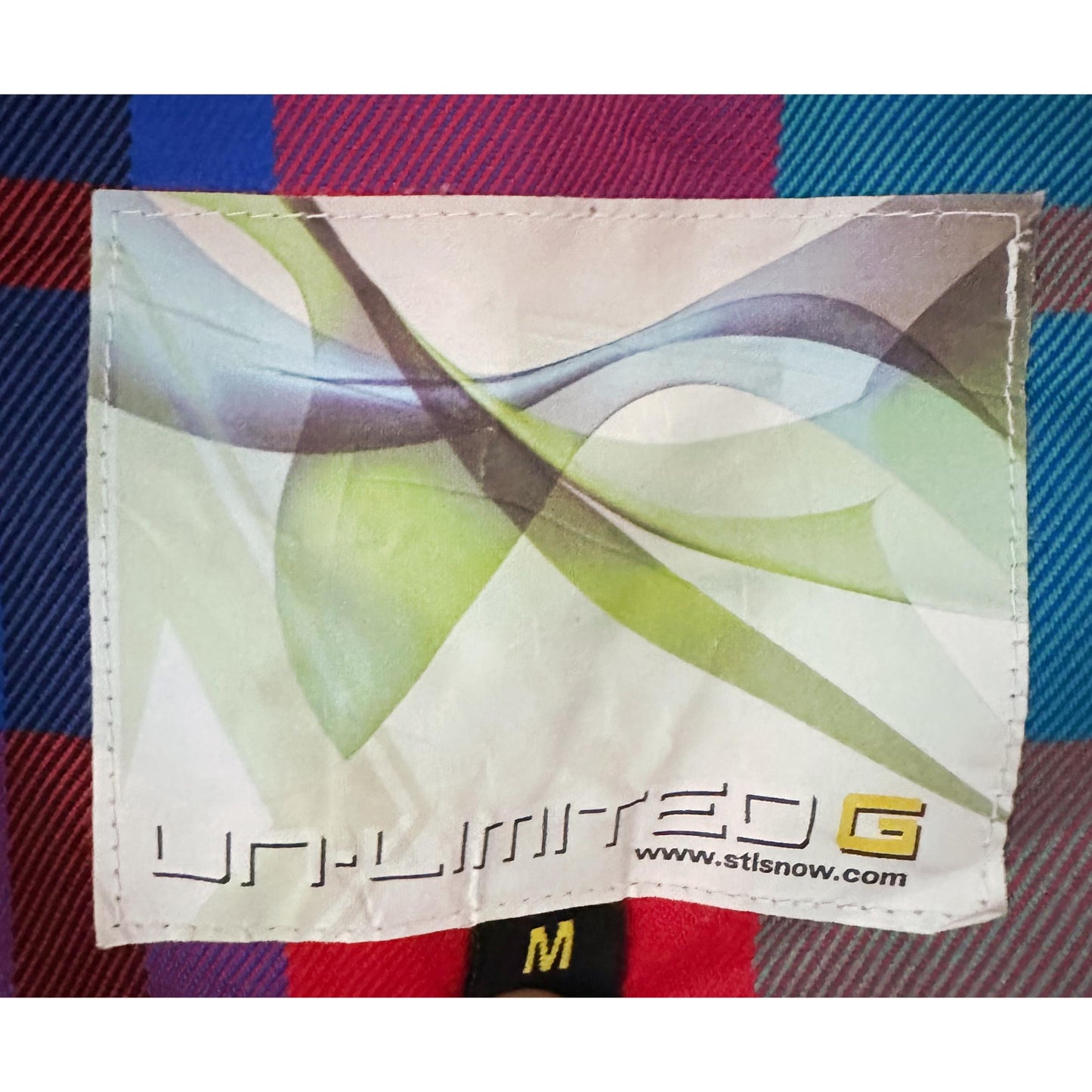 UN-LIMITED G LUXURY VIBRANT PLAID SNOWBOARD SKI JACKET MEDIUM MENS