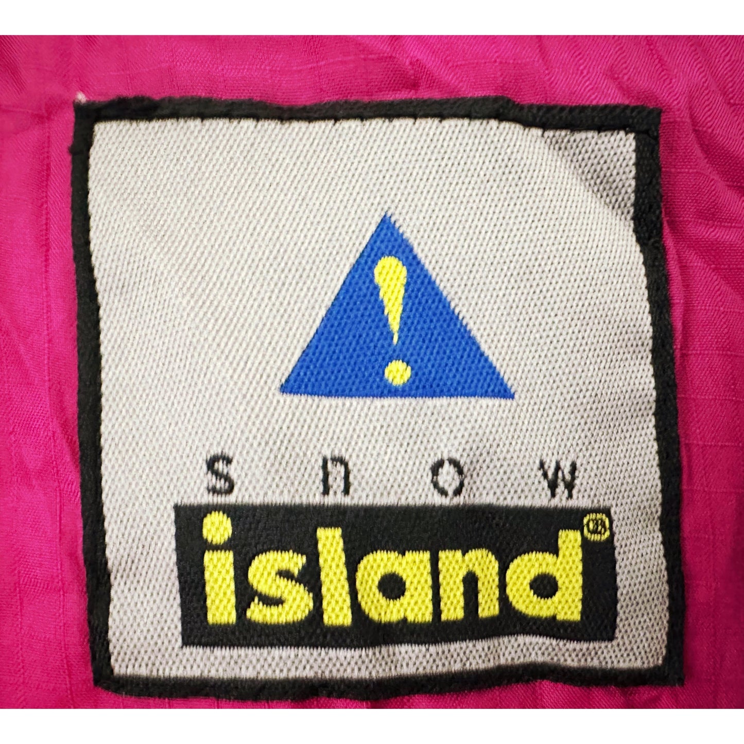 Vintage "Snow Island" Ski Jacket / Snowboard Jacket - Magenta Tie-Dye Print