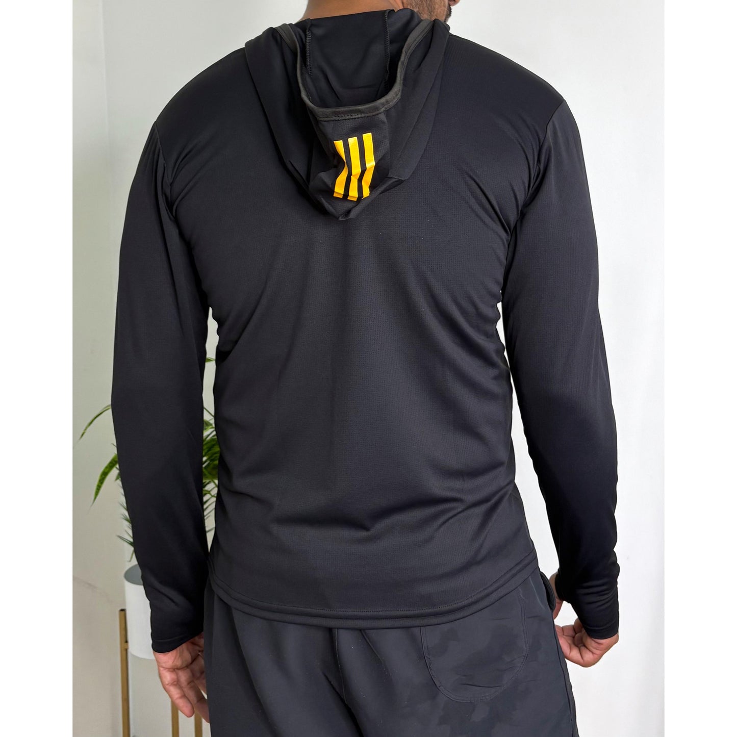 Adidas Black Active Dri-Fit Zipper + Hoodie – All-Day Comfort