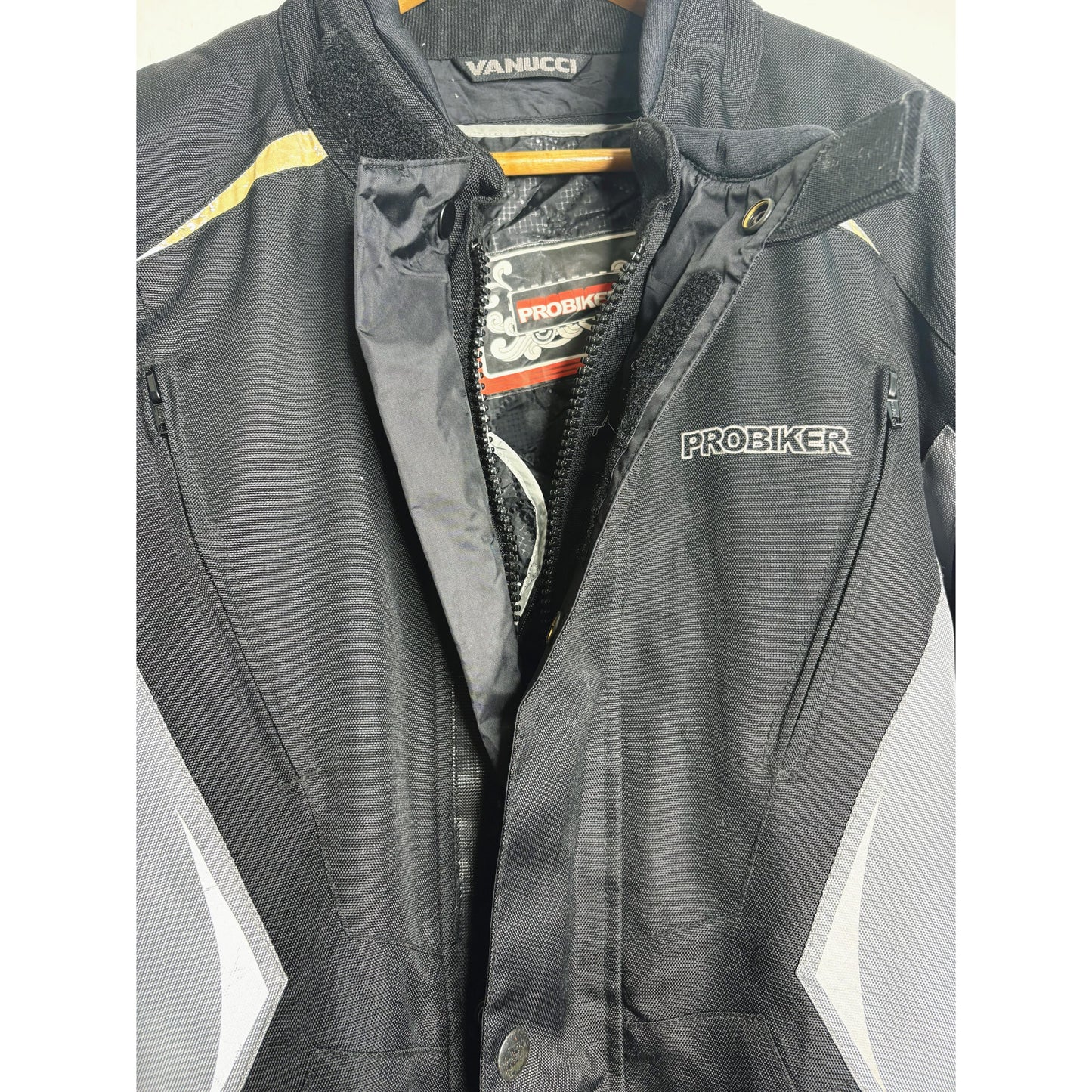 HONDA PROBIKER MOTORCYCLE RIDING JACKET BLACK RED