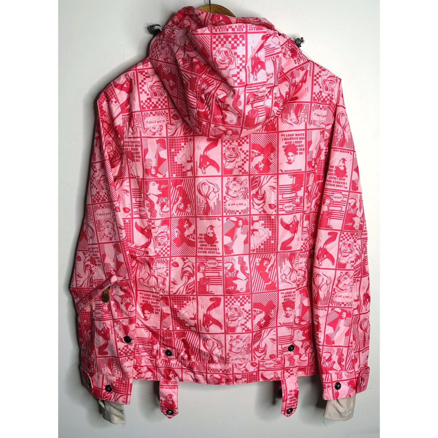 CAPL PREMIUM SKI JACKET | PINK PRINTED WINTER SNOW JACKET WITH HOOD