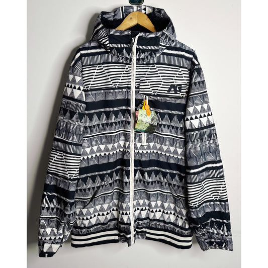 ANALOG AG DESIGN MEN’S HOODED SNOW JACKET – BLACK & WHITE