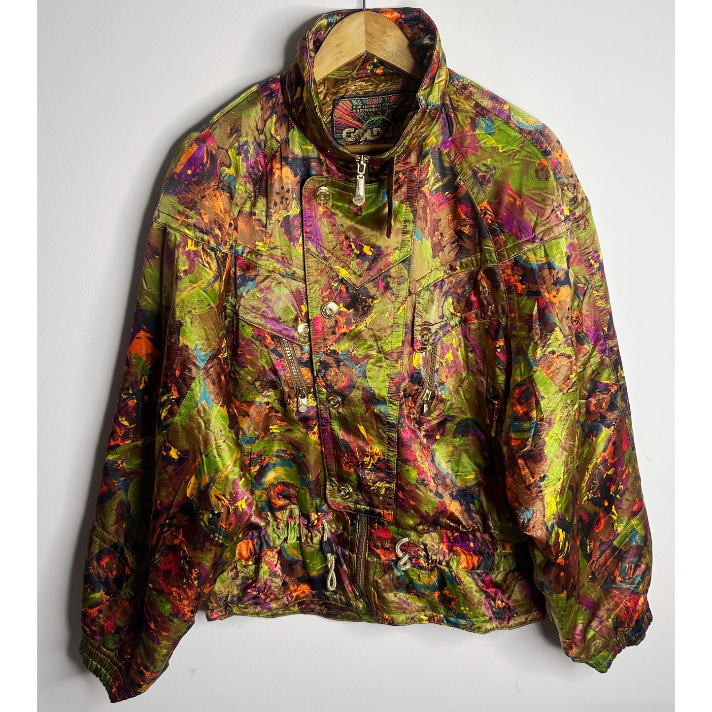 90S GOLDWIN SKI JACKET: FULL ZIPPER, MULTICOLOUR