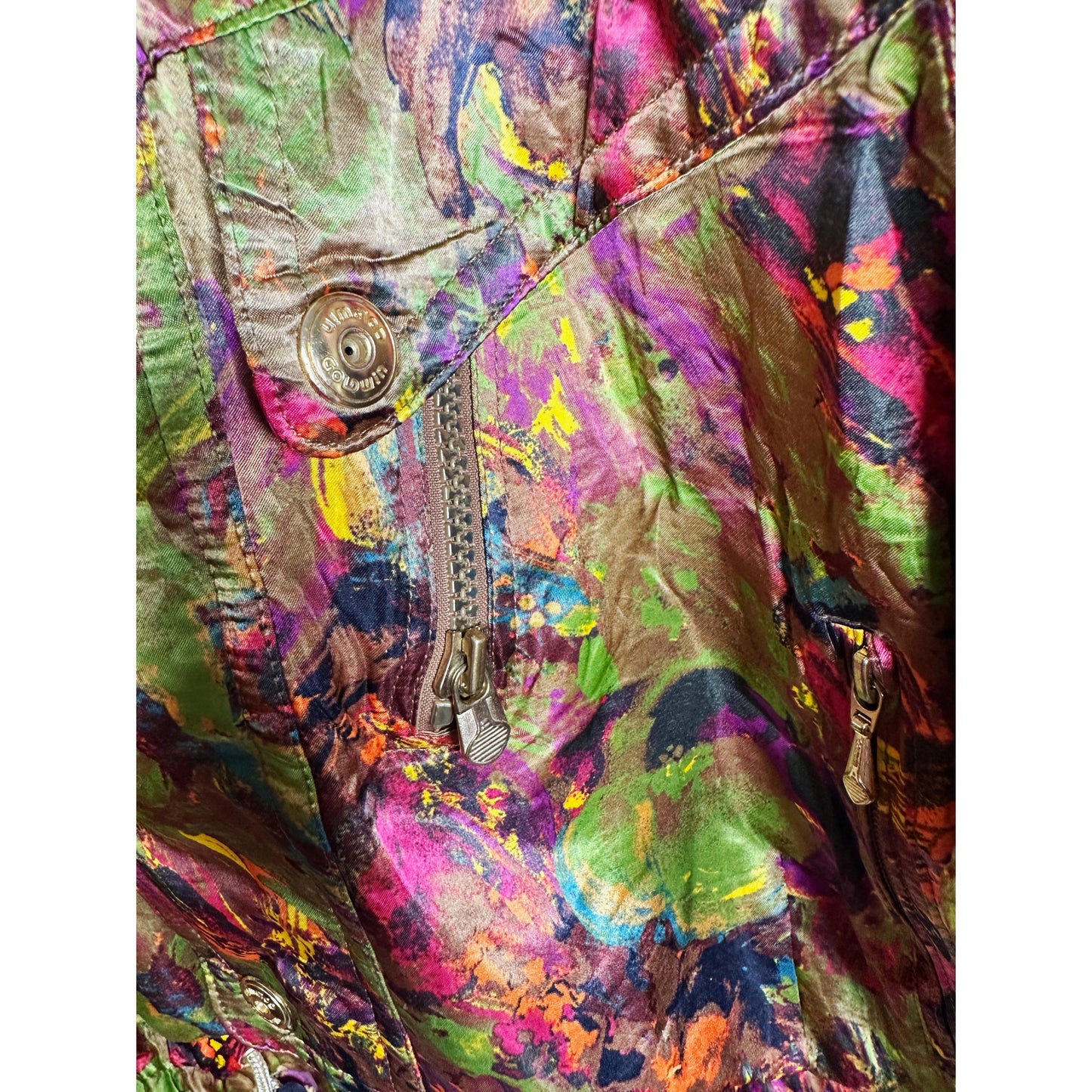 90S GOLDWIN SKI JACKET: FULL ZIPPER, MULTICOLOUR