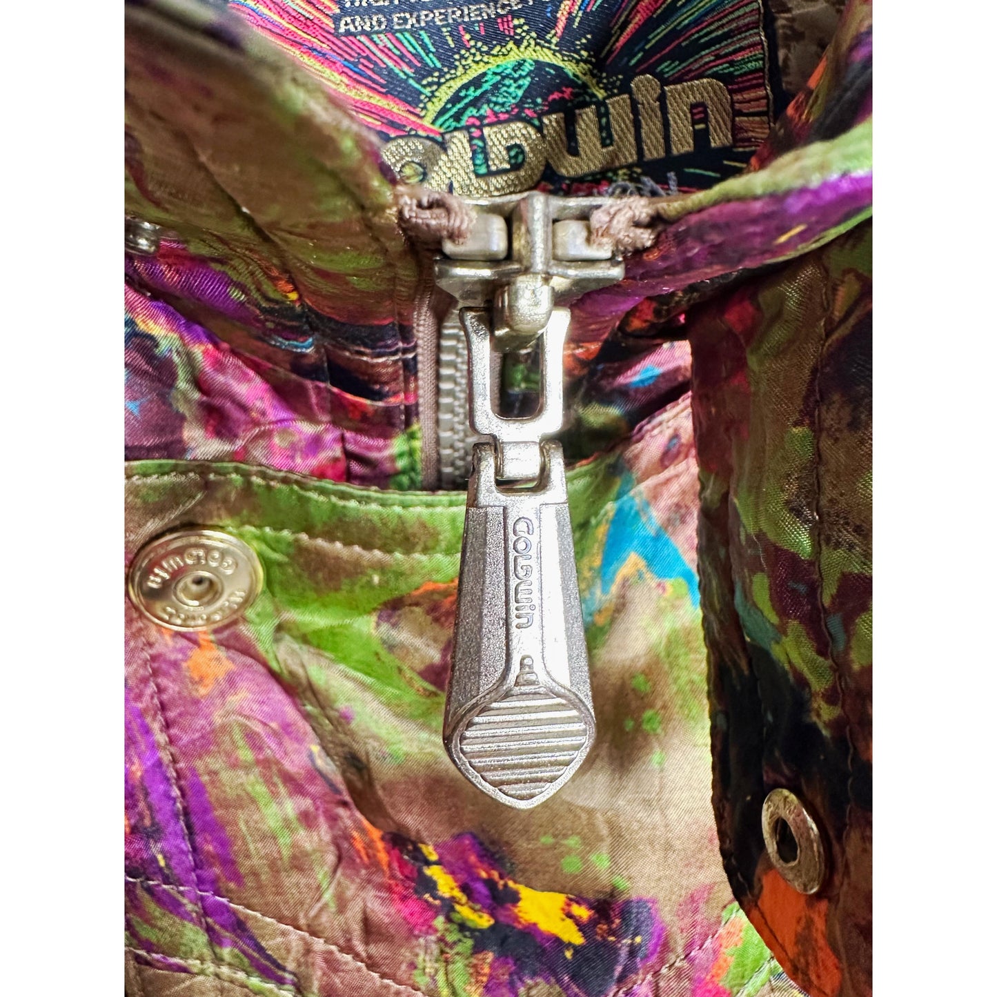 90S GOLDWIN SKI JACKET: FULL ZIPPER, MULTICOLOUR