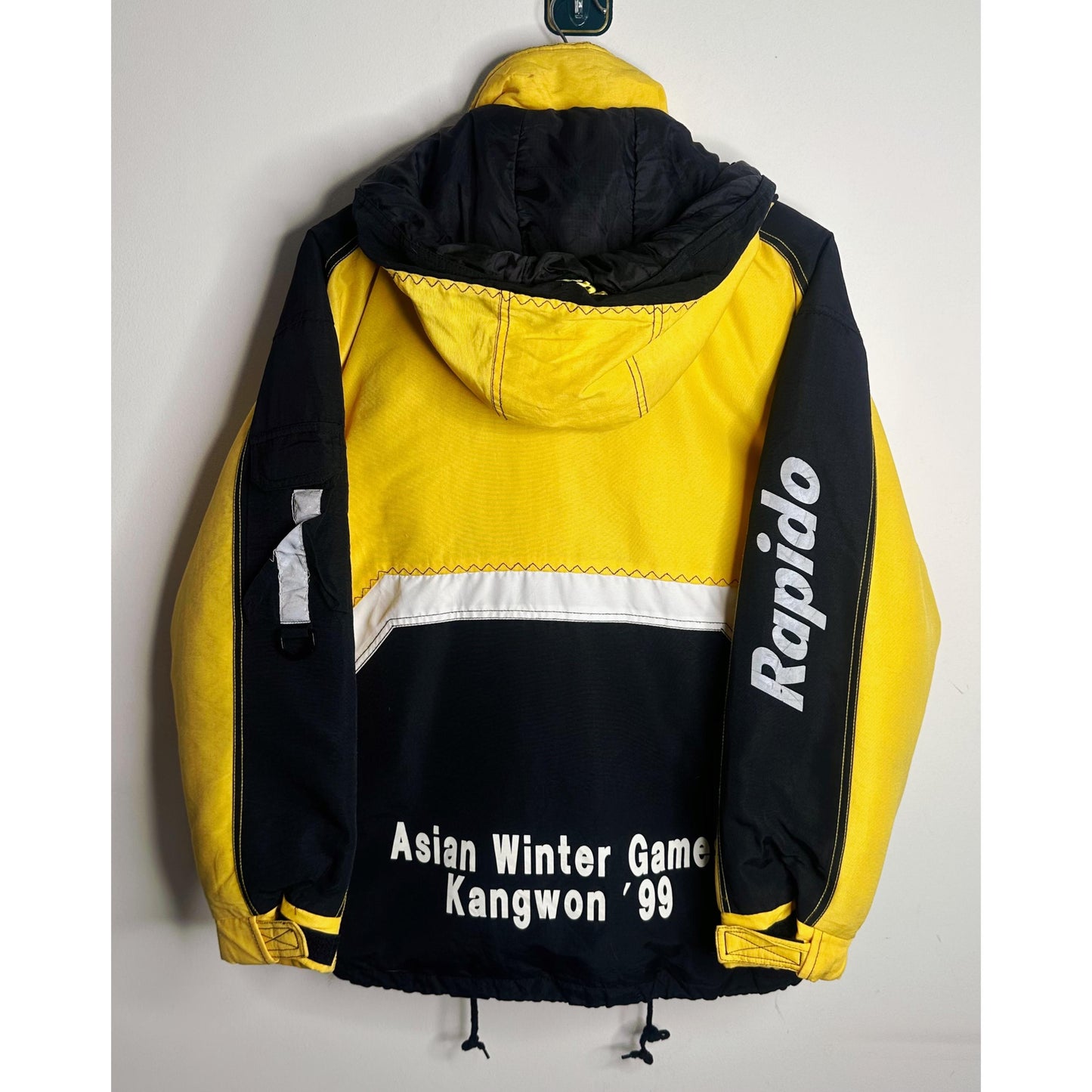 RAPIDO SKI CLUB BOMBER JACKET  BLACK YELLOW