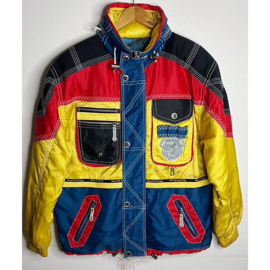 Montbrang Ski Sports Club Multi-Color Colorblock Padded Winter Jacket - XL