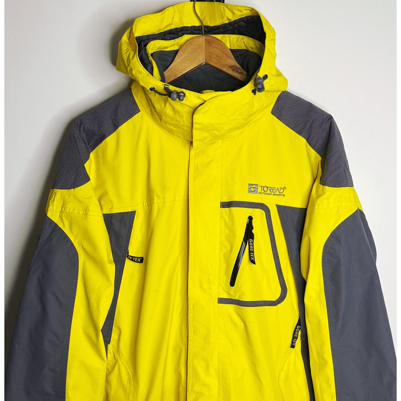 TOREAD Men's GORE-TEX Yellow & Grey Waterproof Hooded Ski Jacket with RECCO System