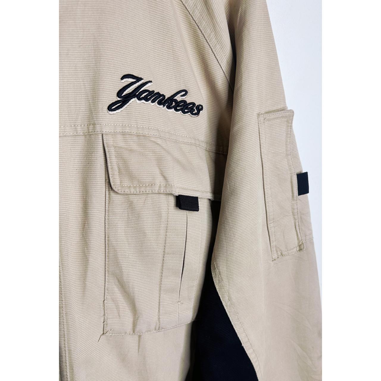 MLB New York Yankees Beige Utility Field Jacket with Hood