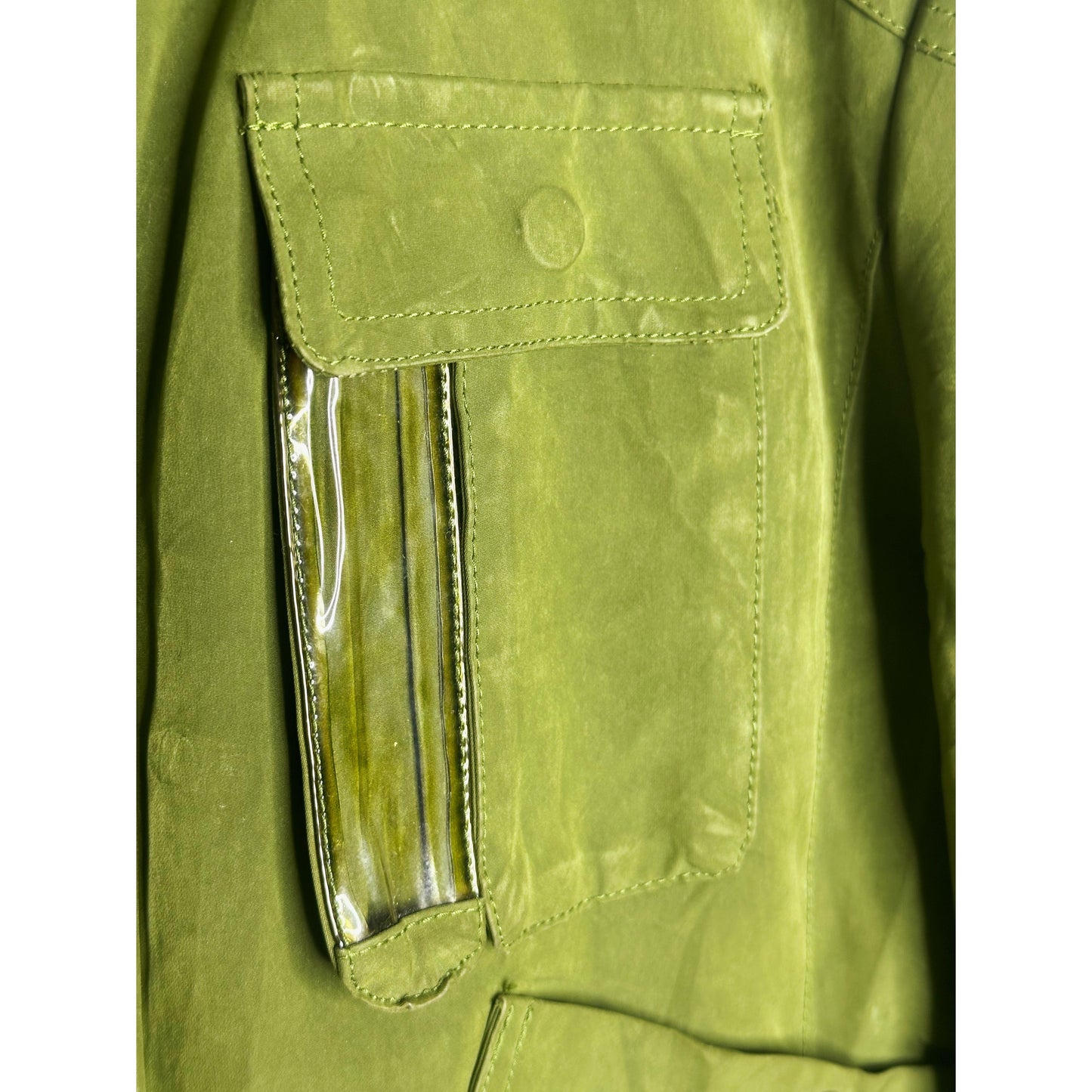 Lone Studio Moss Green Utility Field Jacket with Toggle Closures and Quilted Lining