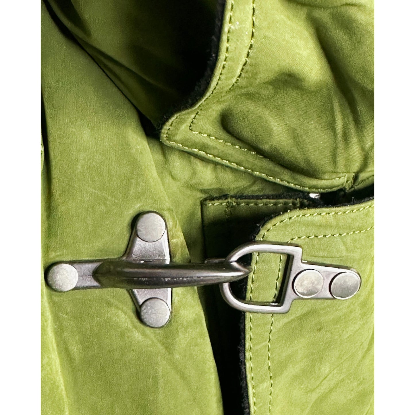 Lone Studio Moss Green Utility Field Jacket with Toggle Closures and Quilted Lining