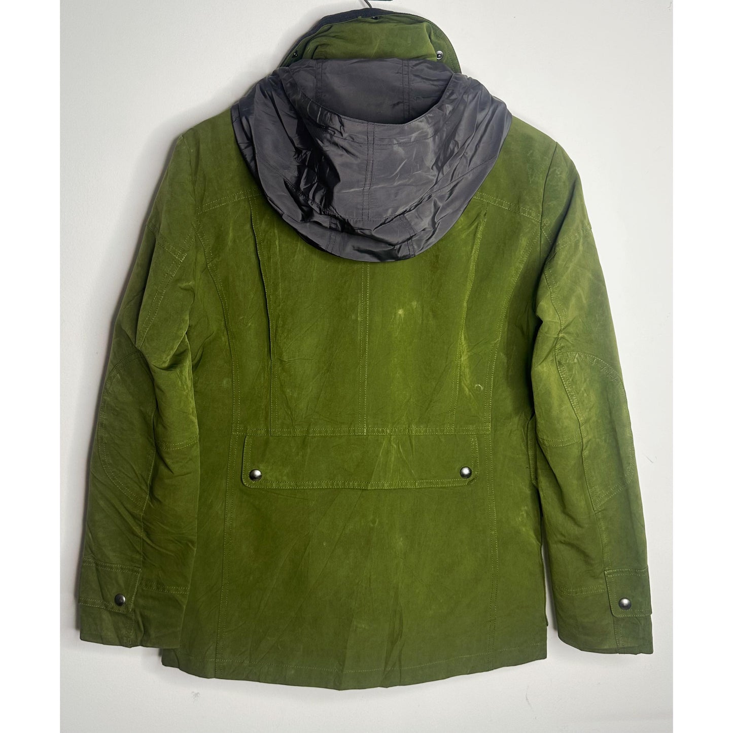 Lone Studio Moss Green Utility Field Jacket with Toggle Closures and Quilted Lining