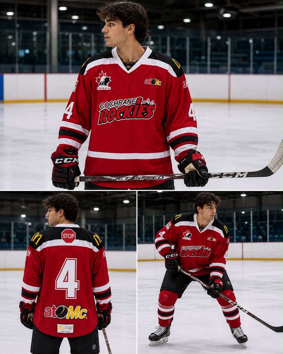 Cochrane Rockies Ice Hockey Jersey – Red | Premium Edition | Size XL
