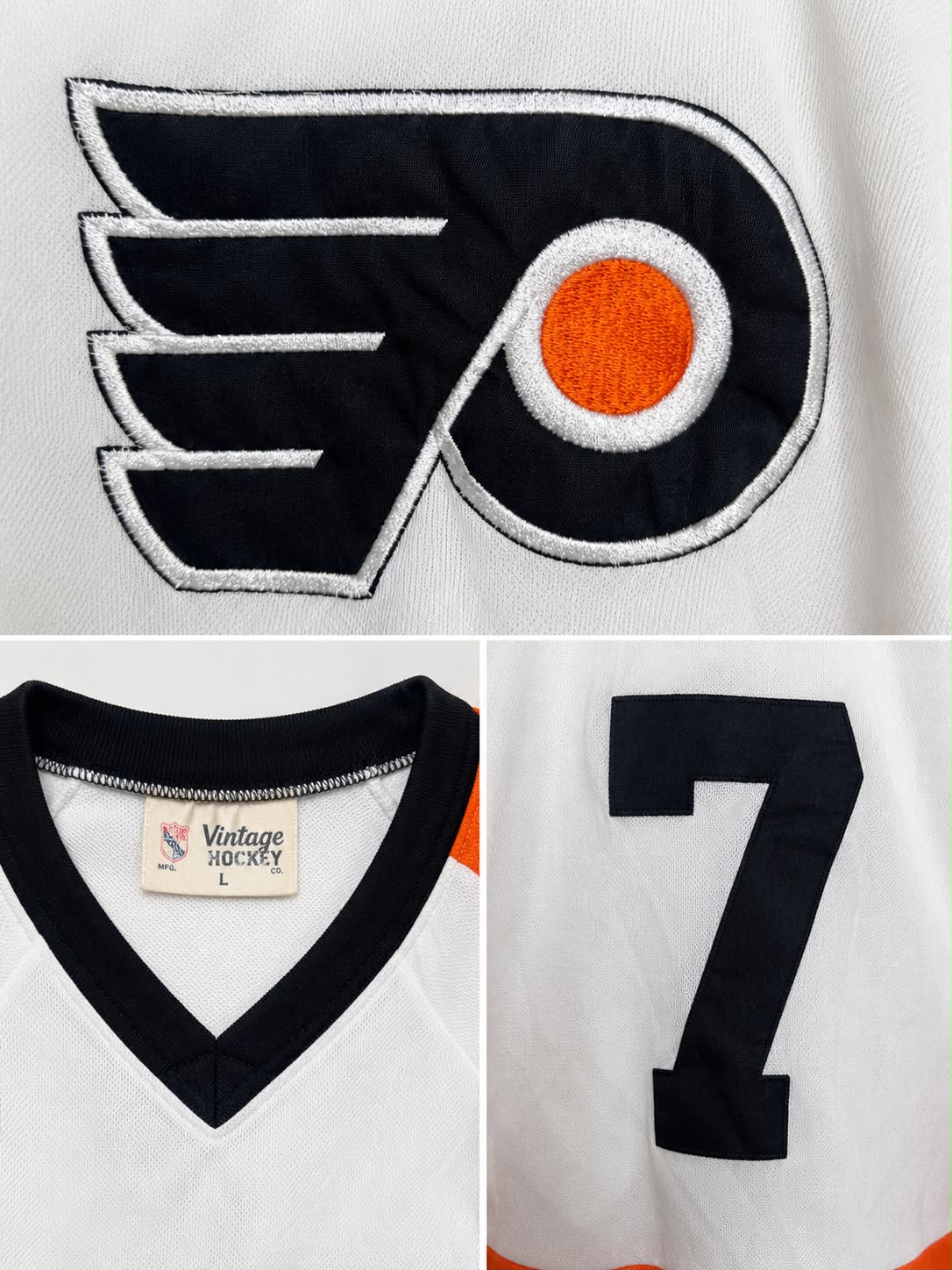 Philadelphia Flyers Vintage NHL Ice Hockey Jersey – White | Premium Edition | Size M