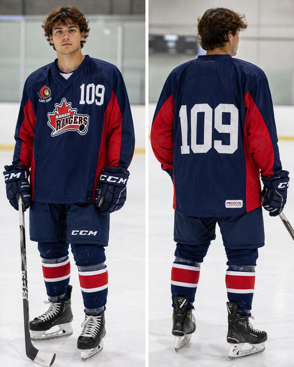 Kanata Rangers #109 Ice Hockey Jersey – Navy | Premium Edition | Size XL